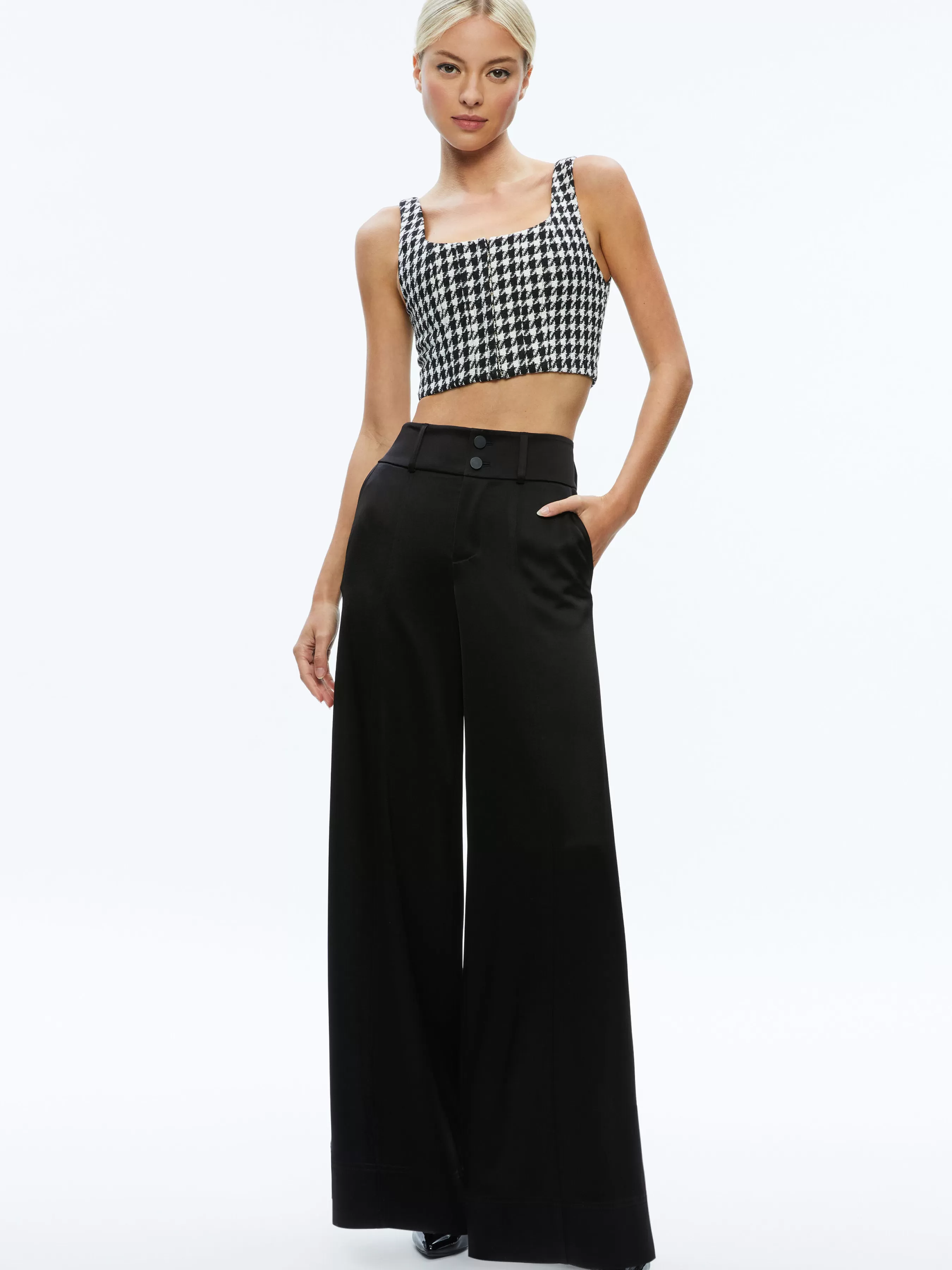 Alice and Olivia BRESLIN CORSET TOP + DONALD SIDE BUTTON SKIRT
