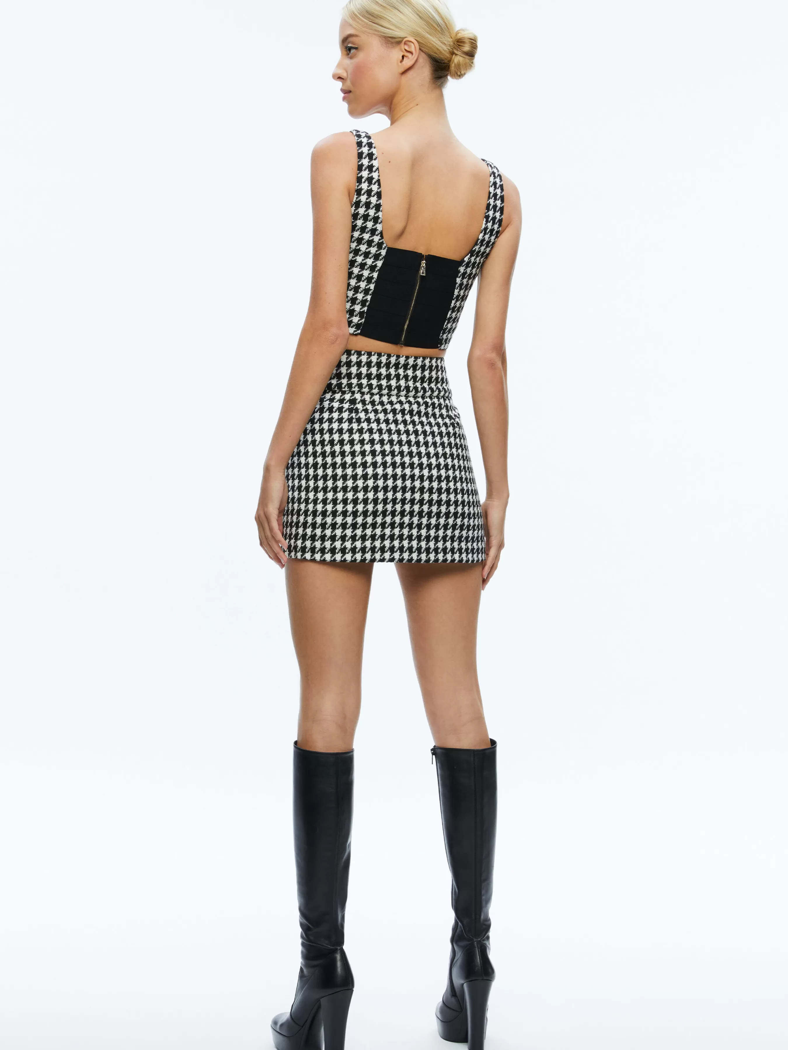 Alice and Olivia BRESLIN CORSET TOP + DONALD SIDE BUTTON SKIRT