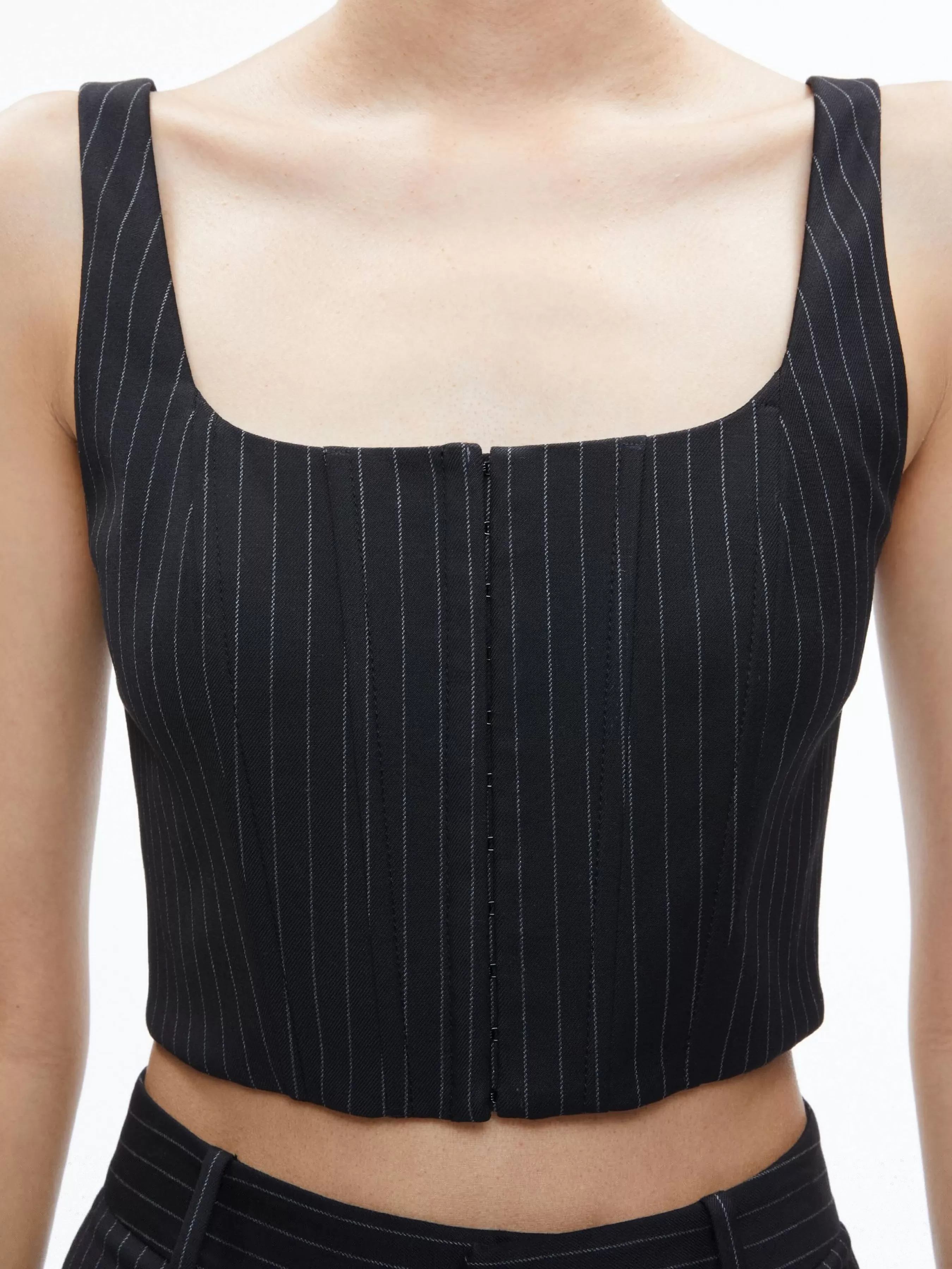 Alice and Olivia BRESLIN CORSET TOP + SIOBHAN FRONT WRAP MIDI SKIRT