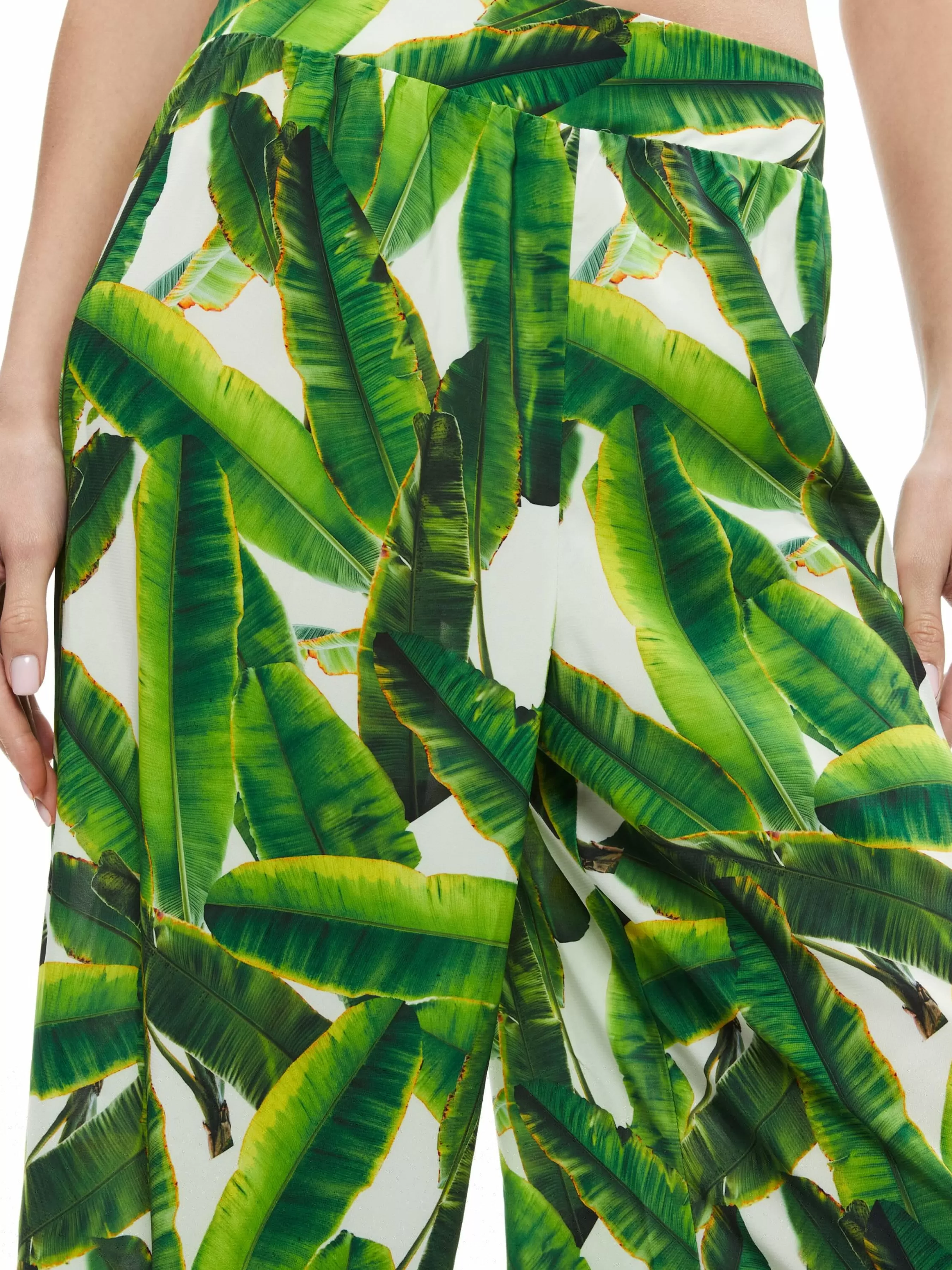 Alice and Olivia CARLI TIE BACK BRA TOP + RUSSELL HIGH WAISTED SMOCKED WAISTBAND PANT