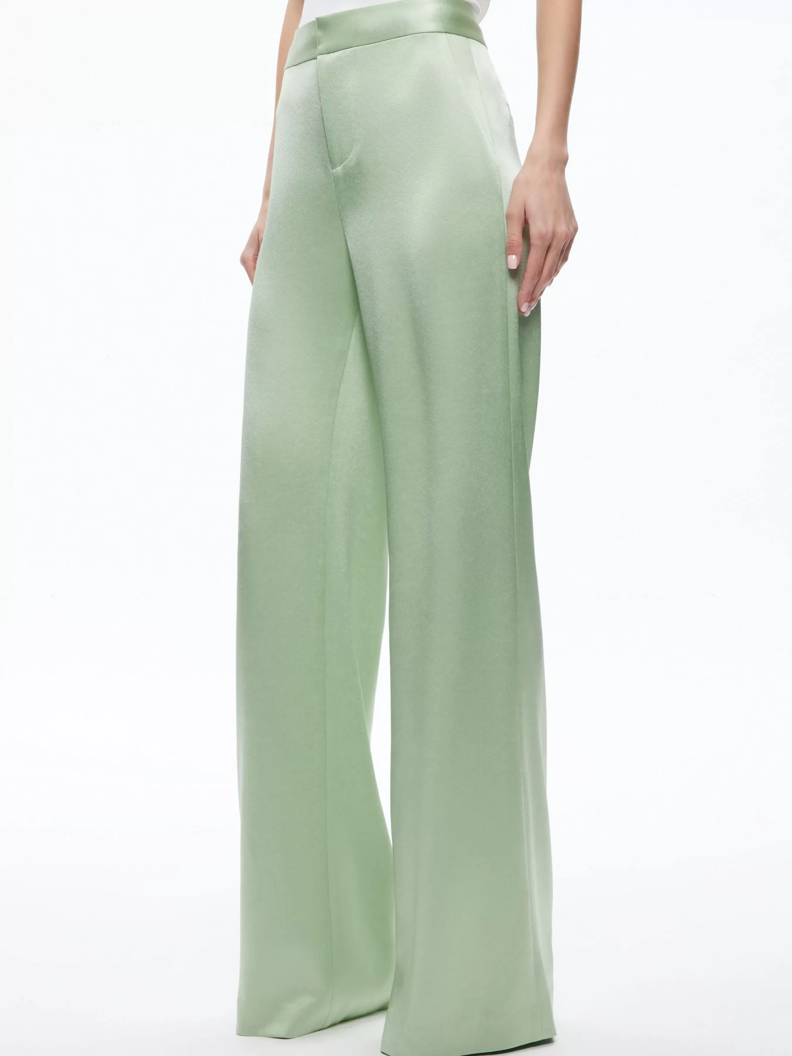 Alice and Olivia DENNY NOTCH COLLAR BOYFRIEND BLAZER + DEANNA HIGH WAISTED BOOTCUT PANT