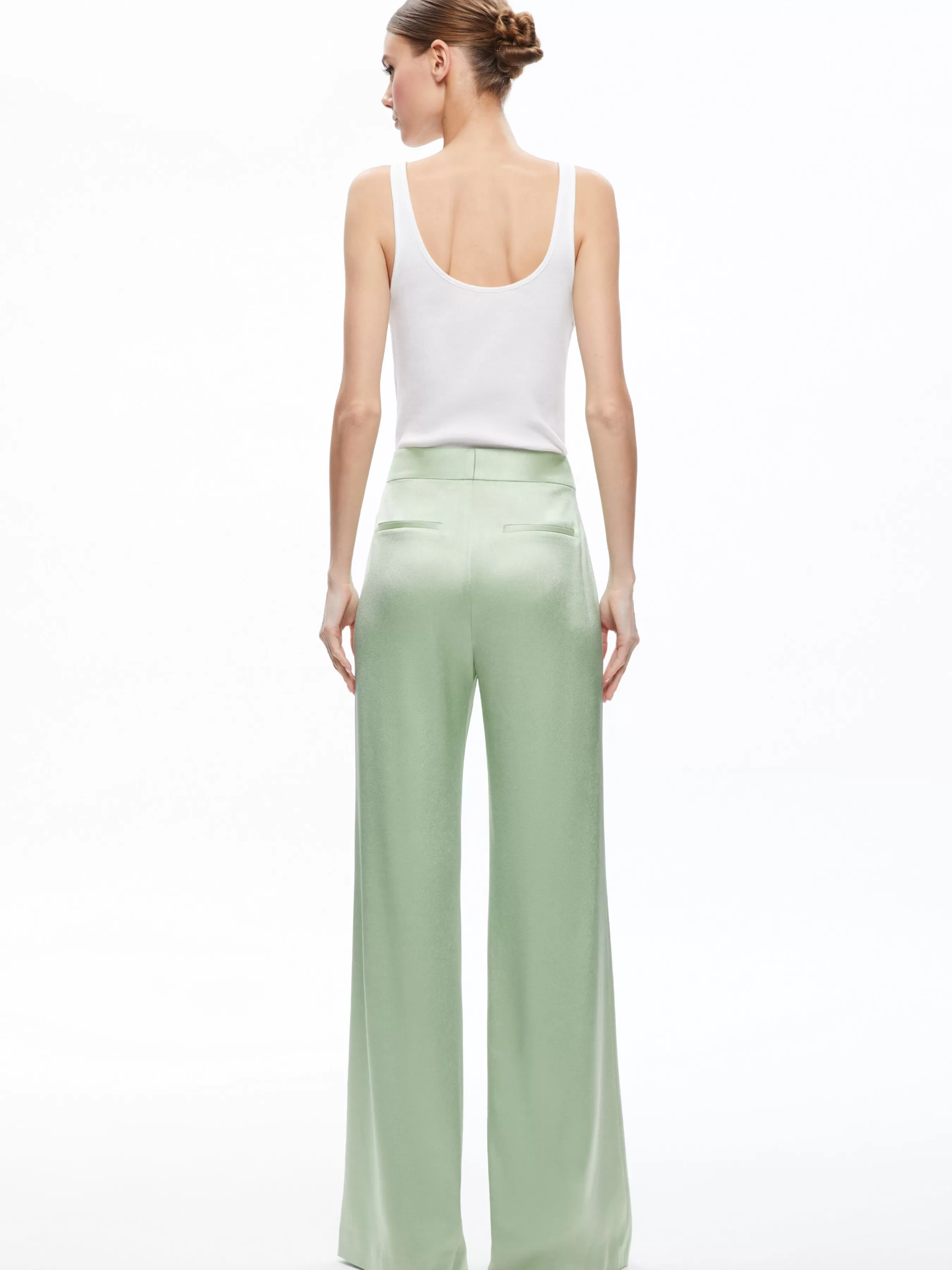 Alice and Olivia DENNY NOTCH COLLAR BOYFRIEND BLAZER + DEANNA HIGH WAISTED BOOTCUT PANT