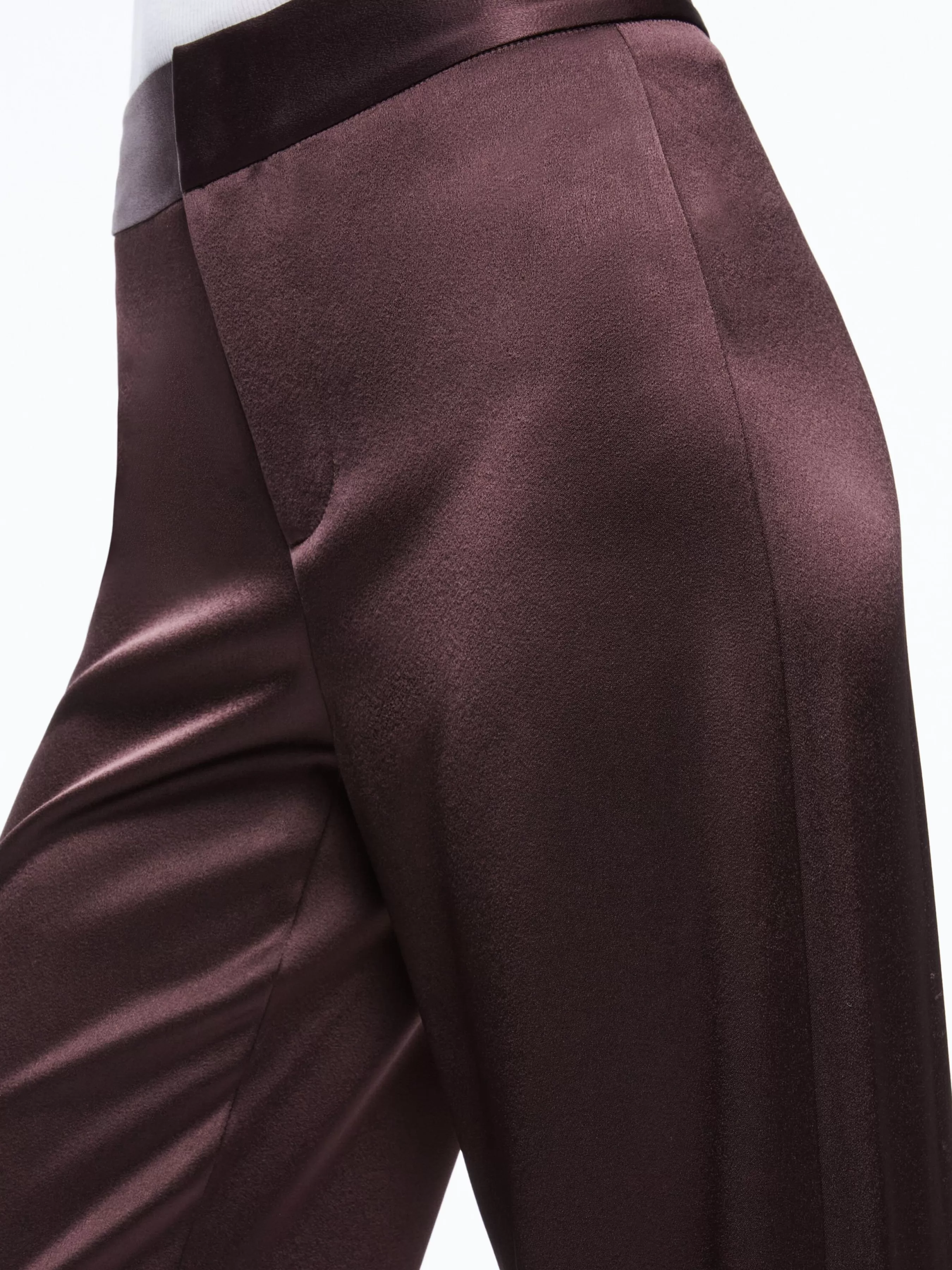 Alice and Olivia FINELY OVERSIZED BUTTON DOWN SHIRT + JC WIDE LEG SIDE SLIT PANT