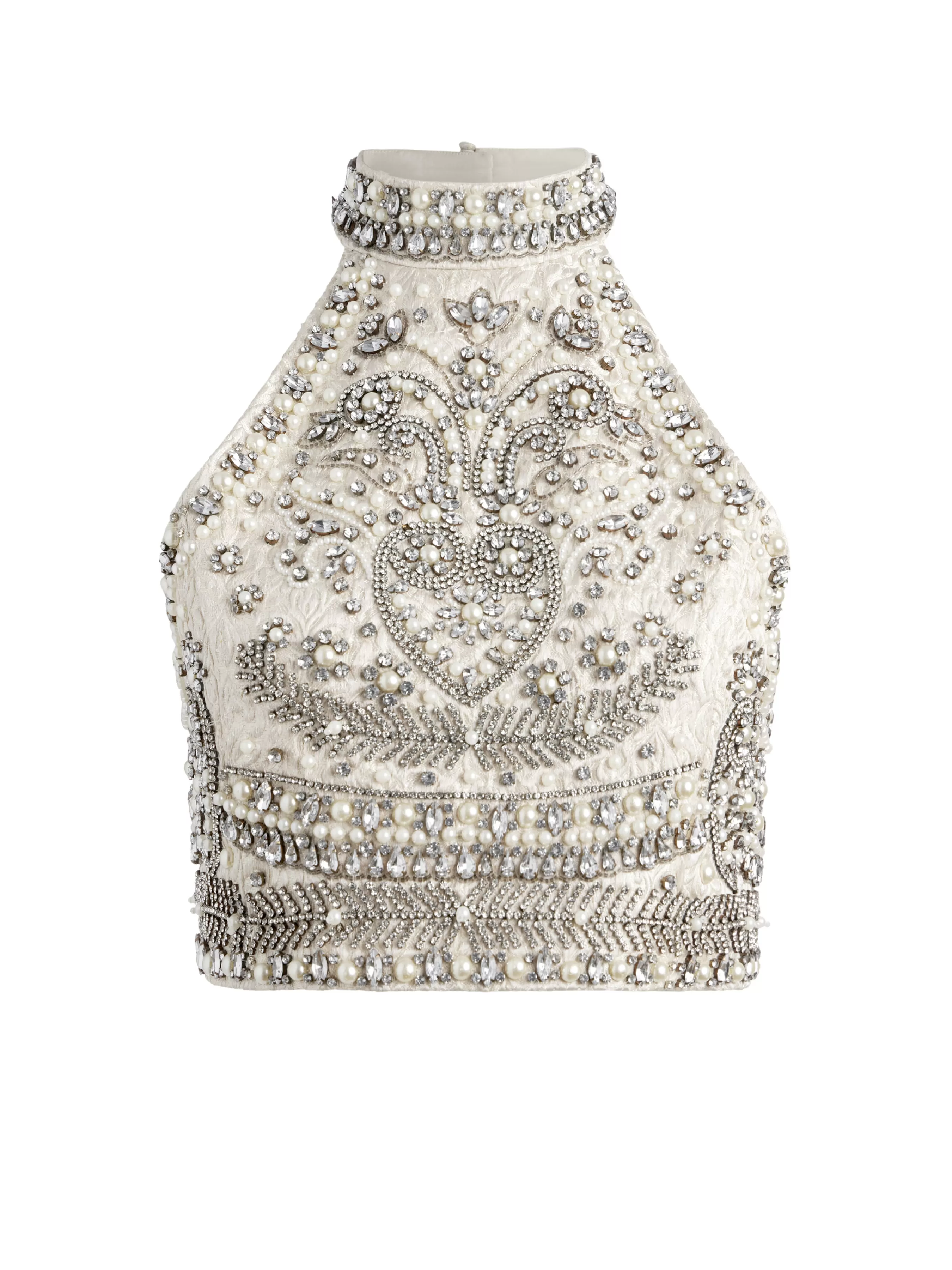 Alice and Olivia GATZ EMBELLISHED HIGH NECK TOP + CATRINA EMBELLISHED GOWN MAXI SKIRT