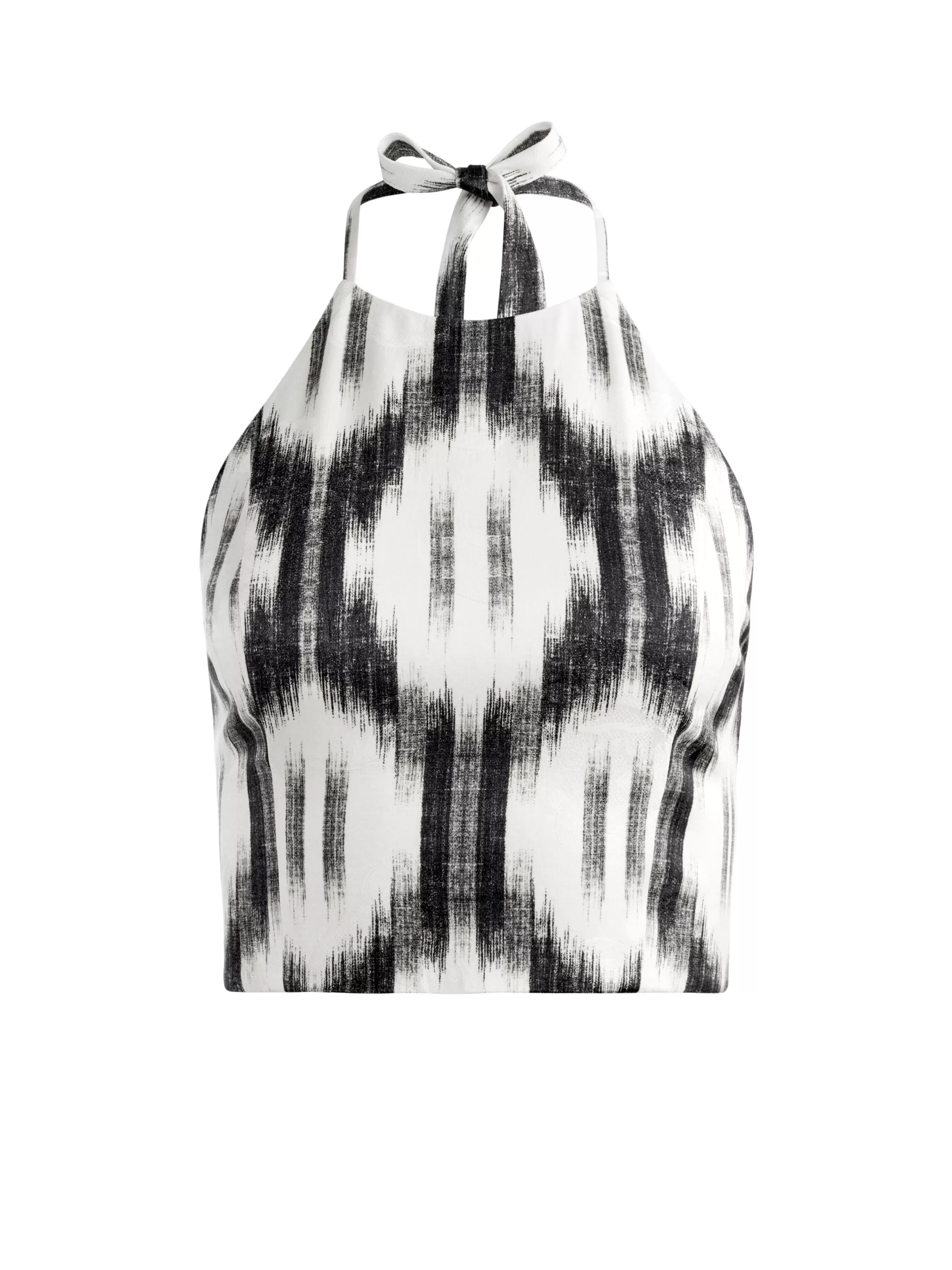 Alice and Olivia IKAT PRINT DOMINO KIMONO WITH TIE BELT + ASH TIE NECK HALTER TOP + TANDY SHORTS