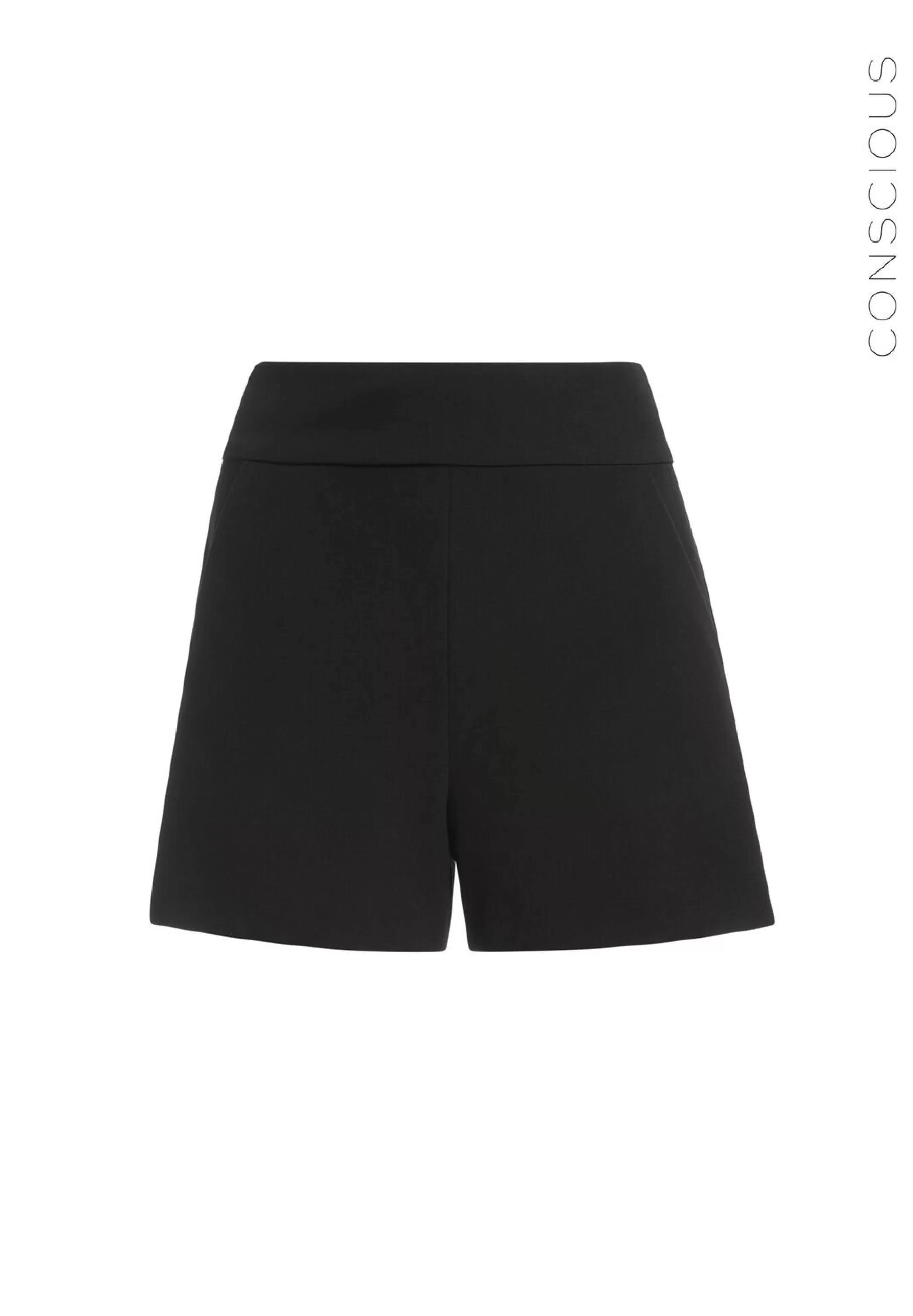 Alice and Olivia MACEY FITTED NOTCH COLLAR BLAZER + DONALD HIGH WAIST SHORT- BLACK