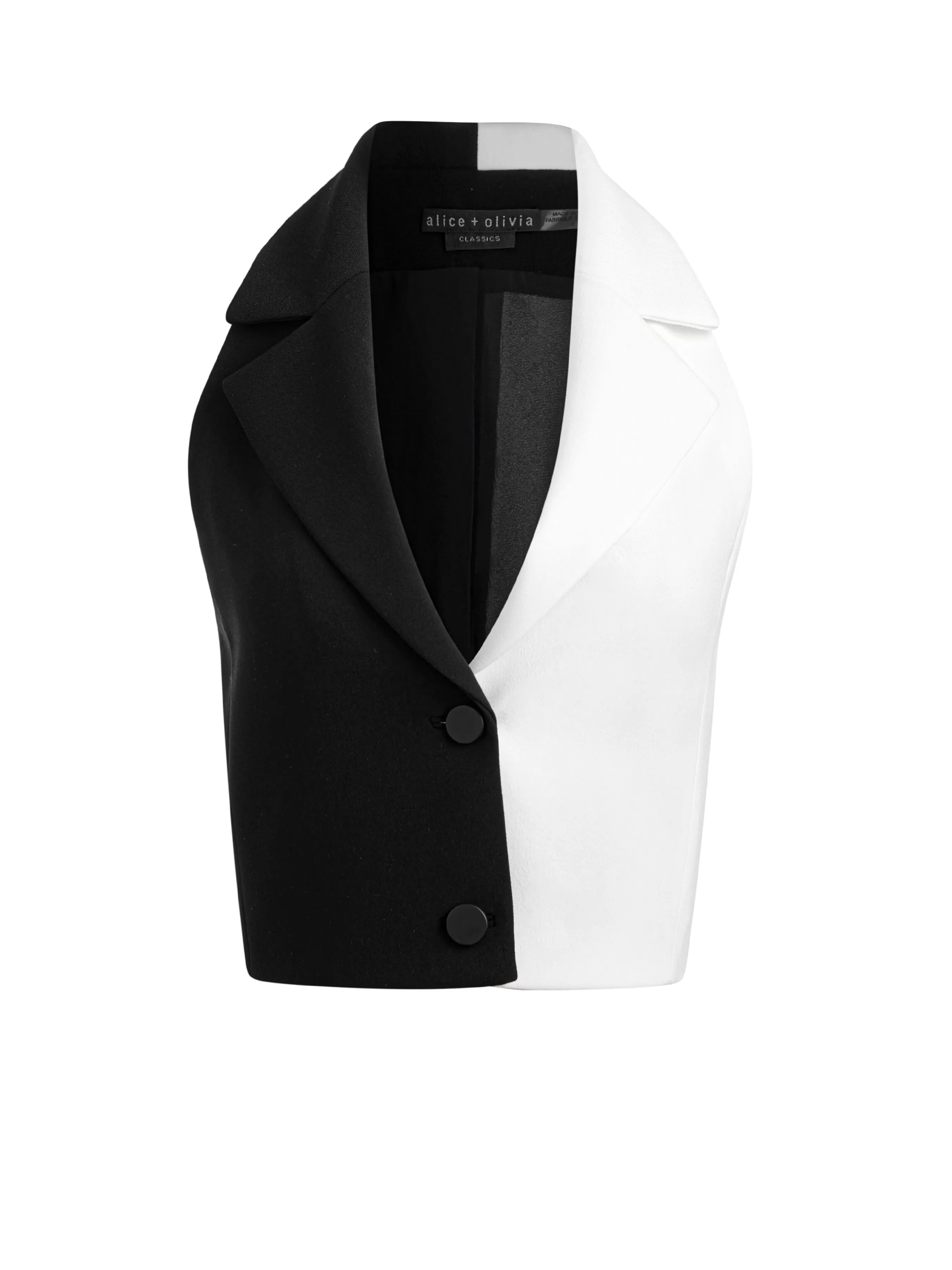 Alice and Olivia MERI COLOR BLOCK BLAZER TOP