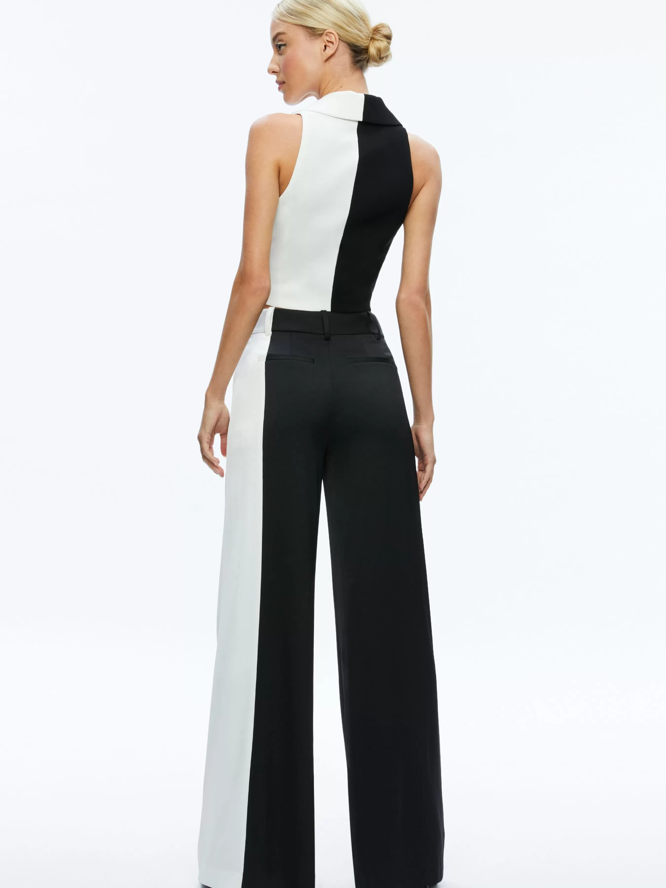 Alice and Olivia POMPEY COLOR BLOCK PANT