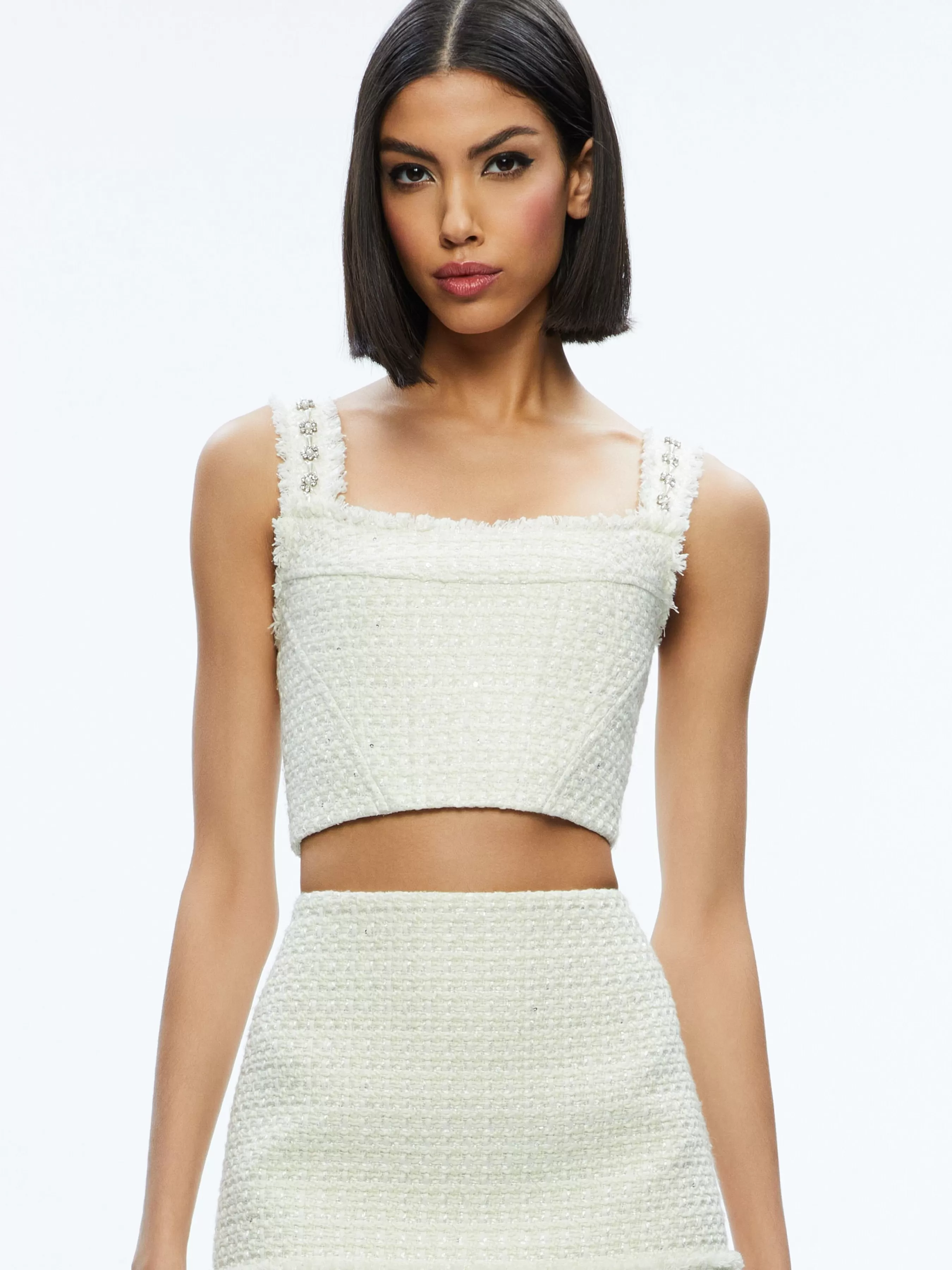 Alice and Olivia VICENTA EMBELLISHED STRUCTURED CORSET